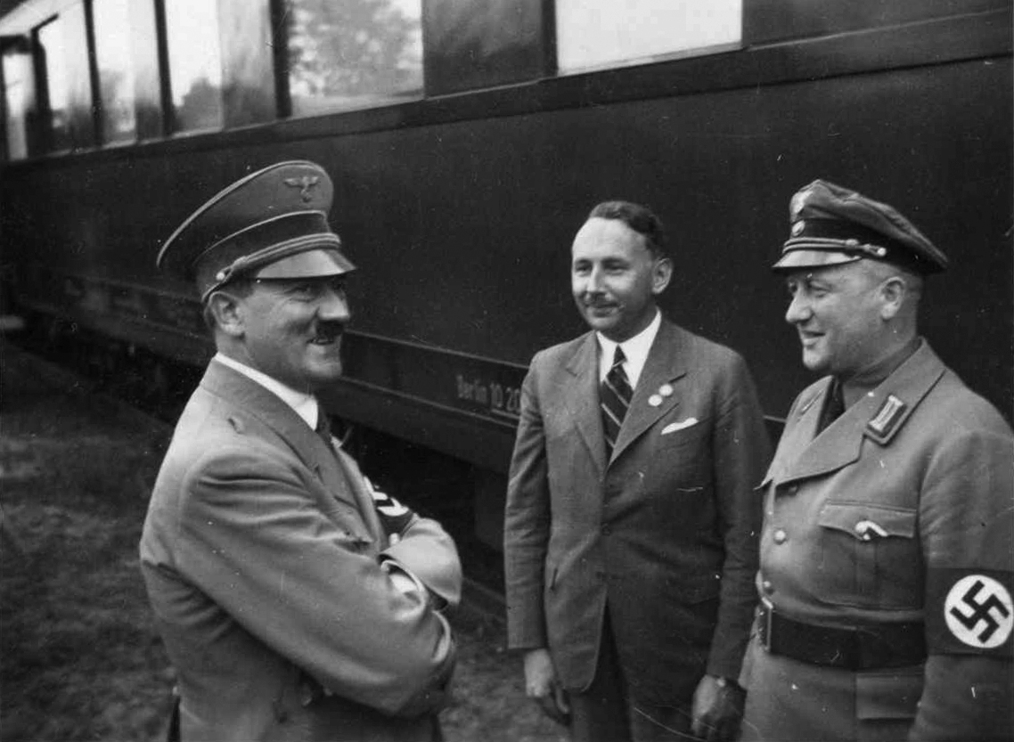 Adolf Hitler in Meppen before his visit of the Friedrich-Krupp firing test site